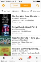 screenshot audible app