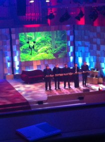 die Sprecher vor dem "Haulewald"-Bild